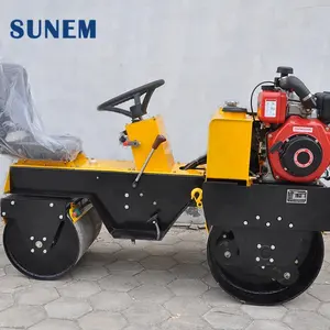 Di alta qualità 4kw 780 kg piccolo mini doppio tamburo rullo stradale