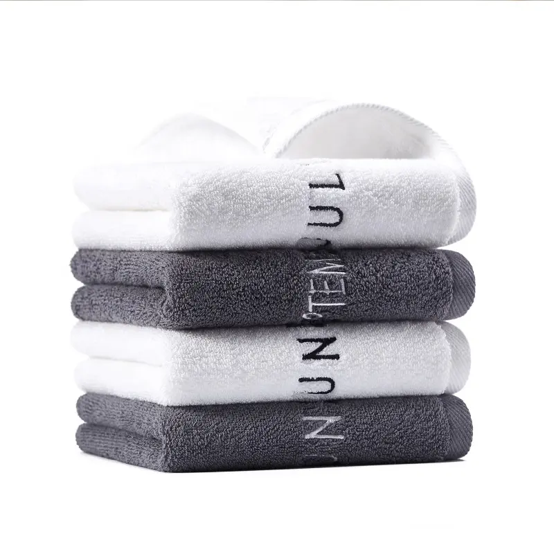 Toalha de ginástica 100% algodão de secagem rápida, toalha absorvente de água com logotipo personalizada, 5 estrelas, hotel, esportes, academia