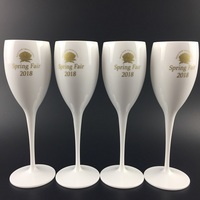 Fsile-gobelet en plastique incassable, imprimé, personnalisé, vente en gros, flûtes à Champagne, pour fête