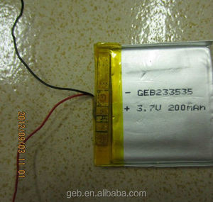 Rechargeable au Lithium polymère batterie GEB233535 3.7 V 200 mAh - Product Image 1