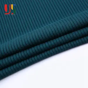 2023 Mais popular viscose spandex rayon spandex 4x2 Rib malha tecido para apertado