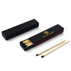 Wooden safety candle matches matchbox with custom design