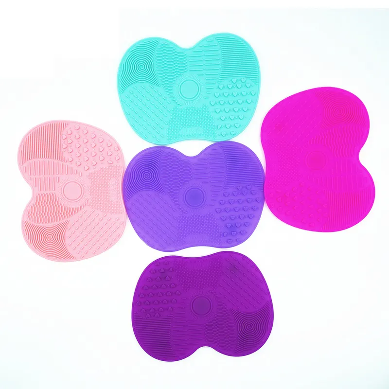 silicone brush cleaning pad makeup brush cleaner pad scrubber mat