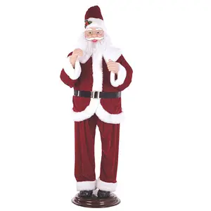 Christmas Decoration Supplies Large Electric Xmas Dancing Santa Claus for Christmas Decorations Christmas Toys