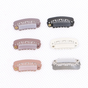 Chất Lượng Cao 2.8Cm Hình Chữ U Bằng Thép Không Gỉ Kim Loại Clip Với Silicone Nhỏ Mở Rộng Tóc Snap Kẹp Cho Phần Mở Rộng Tóc - Product Image 1