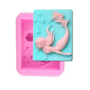 DIY 3D инструменты для украшения торта в форме русалки/силиконовая форма для помадки/форма для мыла