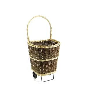 High Quality Willow Wicker Firewood Log Holder Basket For Storage