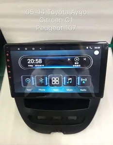 XinYoo-Radio con GPS para coche, Radio con reproductor MP5, Android, DVD, para Peugeot 107, Toyota Aygo, Citroen C1