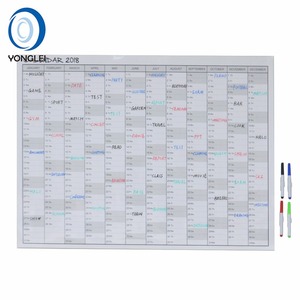 Planificador de día Premium borrable en seco y mojado, <span class=keywords><strong>calendario</strong></span> de 365 días, <span class=keywords><strong>calendario</strong></span> de pared 2018/2019 36x48 pulgadas 007-01B1 - Product Image 4
