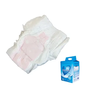 Guangzhou Factory Oem Green Package Small/Medium/Large/Ultra Large 4 Sizes Adult Wearing Diapers in A Thong Incontinence Nappies