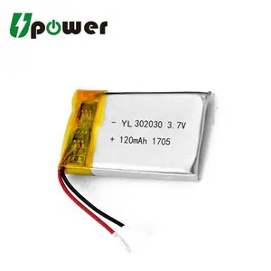 Li-polymer Rechargeable Battery 032030 302030 3.7V 120mAh Lithium Polymer Battery