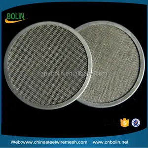 Stainless Mesh Stainless Steel Ss Micron 10mm 15mm 16mm 20mm 25mm 30mm Edge Packed Filter Mesh Packs Filter Disc Mesh