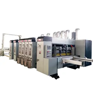 Automatic Carton Flexo Multi Color Printing Machine Corrugated carton Flexo Printing Machine with die cutting and slotting