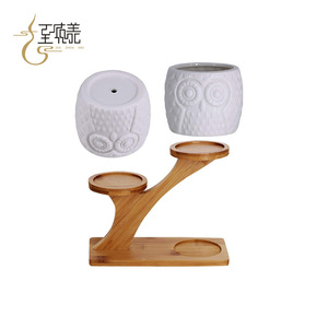 Gros bambou 3 niveau en bois <span class=keywords><strong>massif</strong></span> pot de fleur stand plateau support de support - Product Image 2