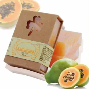 Jabón Natural hecho a mano de marca privada, para blanquear la piel, jabón de Papaya de hierbas puras