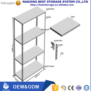 מחוררת זווית סוג אור החובה מתכת אחסון מדף מדף ISO9001 CE סטנדרטי - Product Image 3