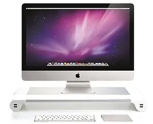Multi-function universal aluminum steady laptop monitor stand keyboard storage