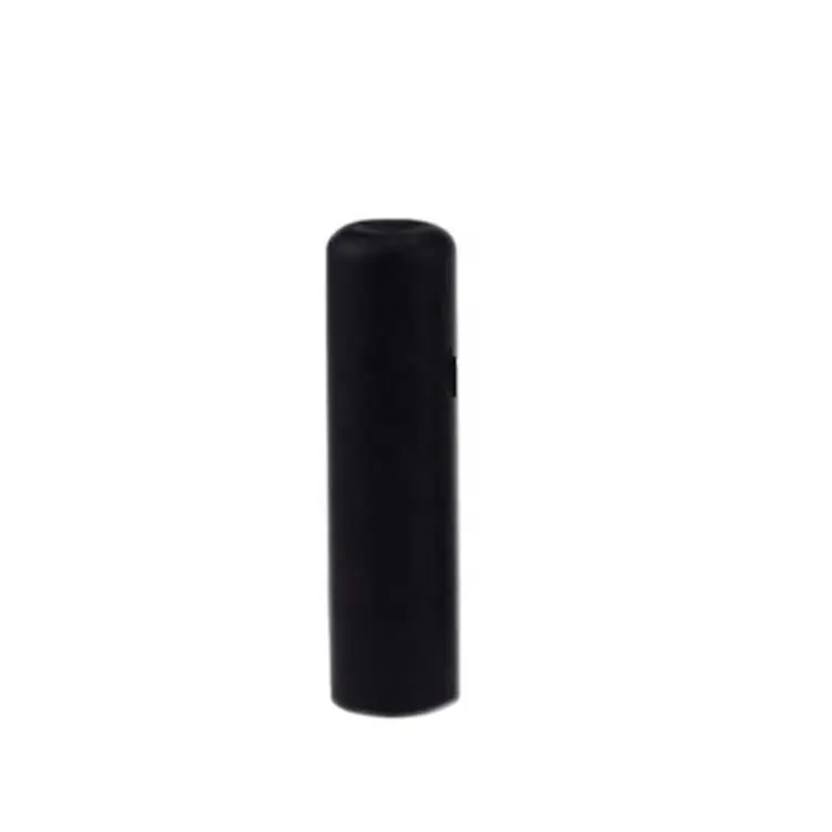 Matt black lip balm tube container with big cap, lip stick tube with a hole cut