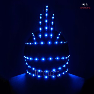 Programado LED Robot helmet, casco utilizado para funcionamiento de la etapa de baile único - Product Image 4
