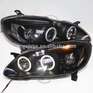 Lampu Depan LED untuk TOYOTA Corolla Altis, Lampu Depan Led Angel Eyes untuk Corolla Altis Tahun 2001 Hingga 2006 JY