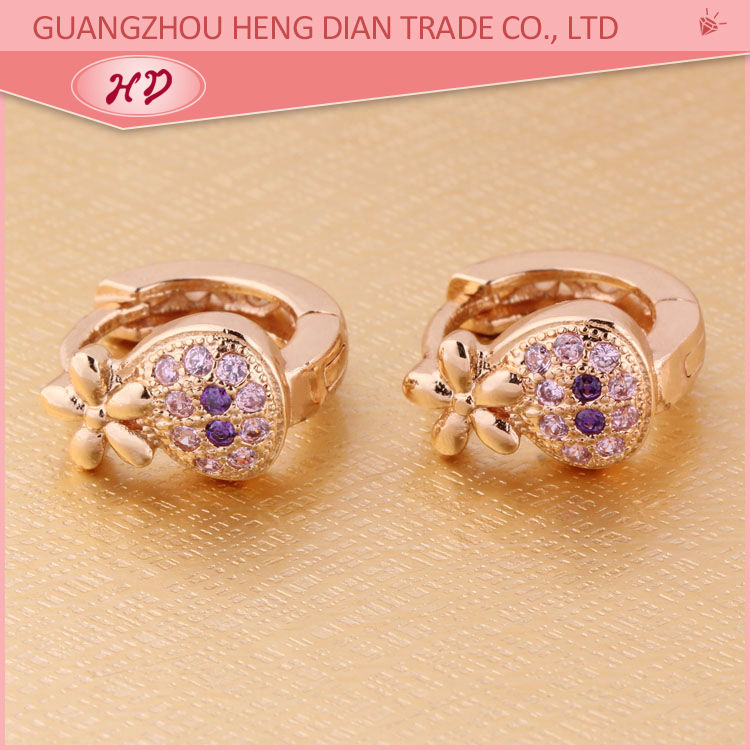 2018 Fashion Style Arabic Heavy Gold Jewellery Earring Designs Photos