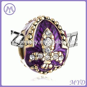 Niza Fleur <span class=keywords><strong>De</strong></span> Lis flor <span class=keywords><strong>De</strong></span> Faberge huevo para los encantos <span class=keywords><strong>De</strong></span> <span class=keywords><strong>la</strong></span> pulsera - Product Image 1