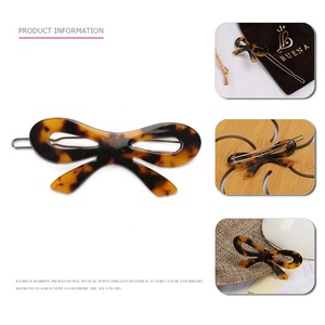 Gros Tortue Couleur Bowknot Épingles À <span class=keywords><strong>Cheveux</strong></span> Simple imprimé léopard Acétate Épingles À <span class=keywords><strong>Cheveux</strong></span> Femmes Arc Épingle À <span class=keywords><strong>Cheveux</strong></span> Clip - Product Image 3