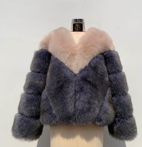 2018 High Quality Fox Fur <strong>Bubble</strong> <strong>Coat</strong> for Women V-neck Winter Jackets <strong>Coats</strong> Ladies Faux Fur Abrigo Piel Mujer 4XL Pattern - Product Image 2