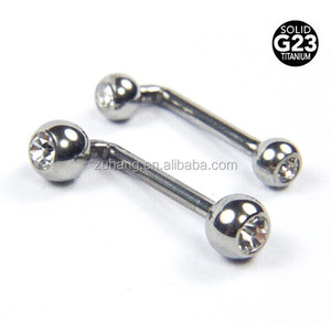 Joyería de Titanio G23 con Diseño de Barra en L con Joyas, <span class=keywords><strong>Piercing</strong></span> Genital Venus <span class=keywords><strong>Christina</strong></span> - Product Image 1