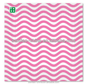 Santi an Custom Printed Sommer papier Servietten Einweg farbige Wellenmuster Servietten in Packung oder Tasche Design