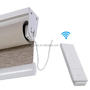 Indoor Remote Control Smart Wifi Solar Panel Window Blinds Motorized Electric Roller Blinds