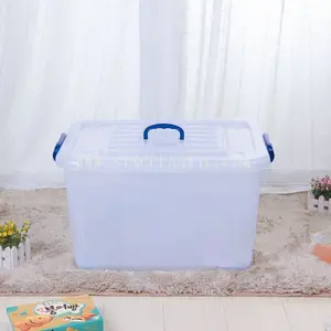 transparent plastic container for storage sundries 65L