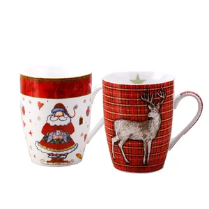 Hot Selling China Supplier Ceramic Cup 12oz Fine Porcelain Christmas Mug