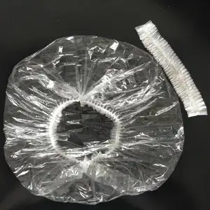 अलग-अलग पैक डिस्पोजेबल प्लास्टिक टोपी बाल dustproof कवर होटल कैप स्नान