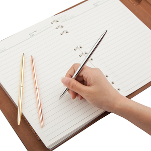 Rose Gold/Gold/<strong>Silver</strong> Ball <strong>Pen</strong> With Custom Logo Stationary Slim Metal Ball Point <strong>Pens</strong> Promotional - Product Image 4