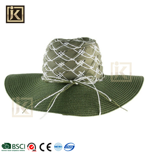JAKIJAYI bsci papel hecho a las mujeres grandes del borde floppy verano <span class=keywords><strong>sol</strong></span> <span class=keywords><strong>al</strong></span> aire libre sombrero de paja - Product Image 5