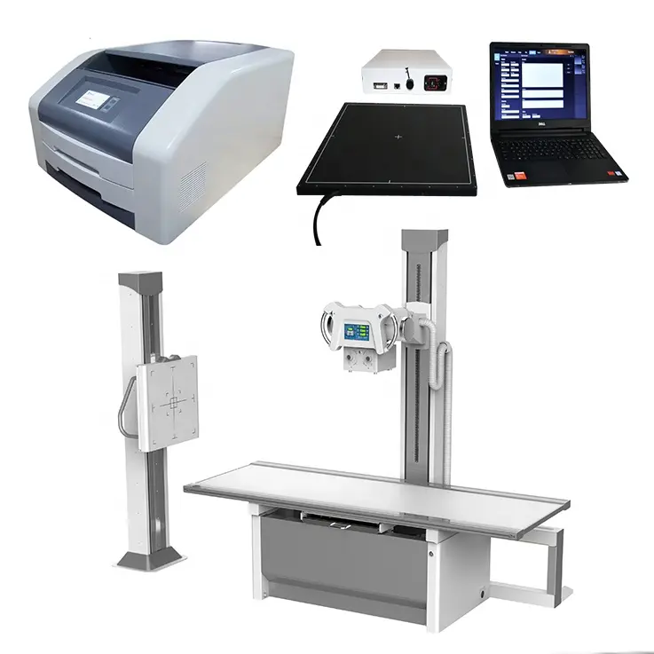 Factory cheap price High frequency 630mA 50kV digital chest x ray machine with bed type MSLHX04 for medical diagnosis