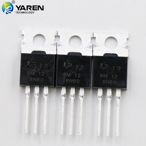 ทรานซิสเตอร์มอสเฟตกำลัง N-Channel รุ่น <span class=keywords><strong>8N60</strong></span> TO-220 600V 8A ชิ้นส่วนอิเล็กทรอนิกส์ประสิทธิภาพสูง - Product Image 2