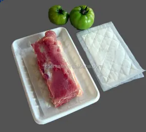 Upermarket-bandeja de carne isplay biodegradable, con bsorbent