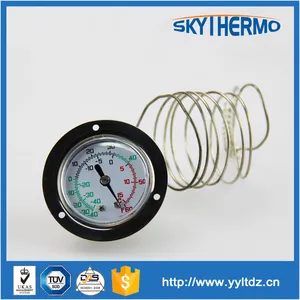 china supplier remote reading inserts capillary type thermometer refrigerator temperature gauge