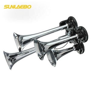 Klaxon d'air chromé de haute qualité, 4 trompettes, pour <span class=keywords><strong>camion</strong></span>, 24v, livraison gratuite - Product Image 4