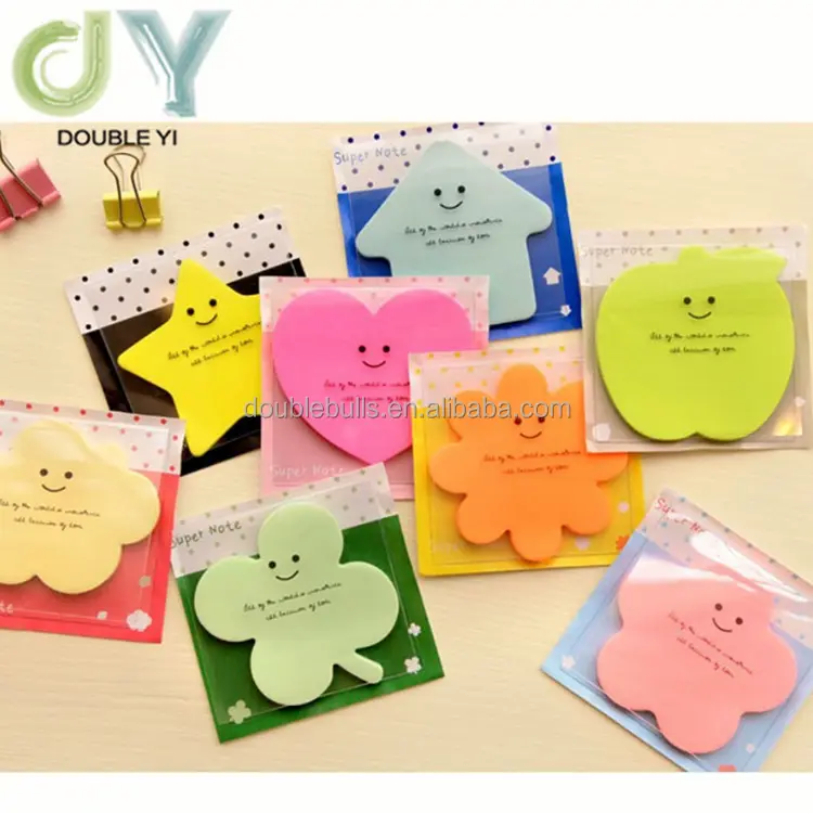 Cute bunte sticky note/custom sticky note/blatt geformte sticky note pad