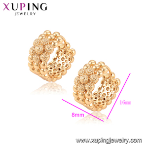 95519 joyería de moda xuping níquel deslumbrante girasol cuentas 18 K oro pendiente del aro - Product Image 2