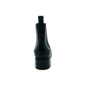 Stivali Autunnali in Vera Pelle di Design Italiano per Signore, Stivaletti Classici <span class=keywords><strong>con</strong></span> Punta Rotonda e <span class=keywords><strong>Tacco</strong></span> Grosso - Product Image 5