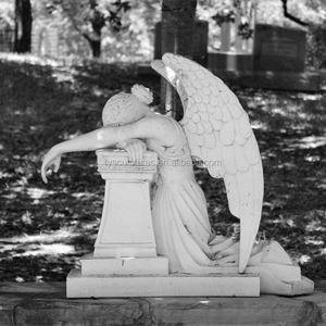 <span class=keywords><strong>Monument</strong></span> funéraire en pierre sculptée à la main, pierre tombale en marbre, statue d'ange - Product Image 1