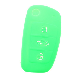 Housse de protection en silicone à 3 boutons pour clé de voiture <span class=keywords><strong>Audi</strong></span> A3 A4 A6 Q7 TT S3 S4 RS, étui de protection pour télécommande, entrée sans clé - Product Image 3