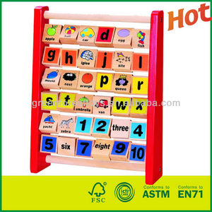 Sin plomo alfabeto ábaco <span class=keywords><strong>de</strong></span> <span class=keywords><strong>madera</strong></span> juguetes educativos juguete - Product Image 1