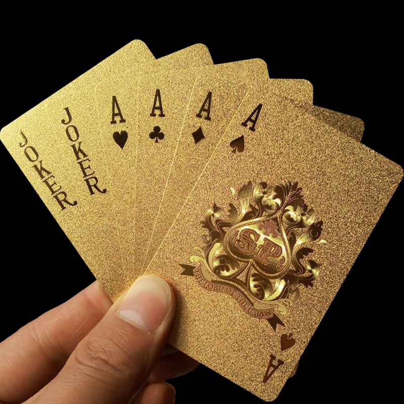 Hot sale 24K gold foil playing cards