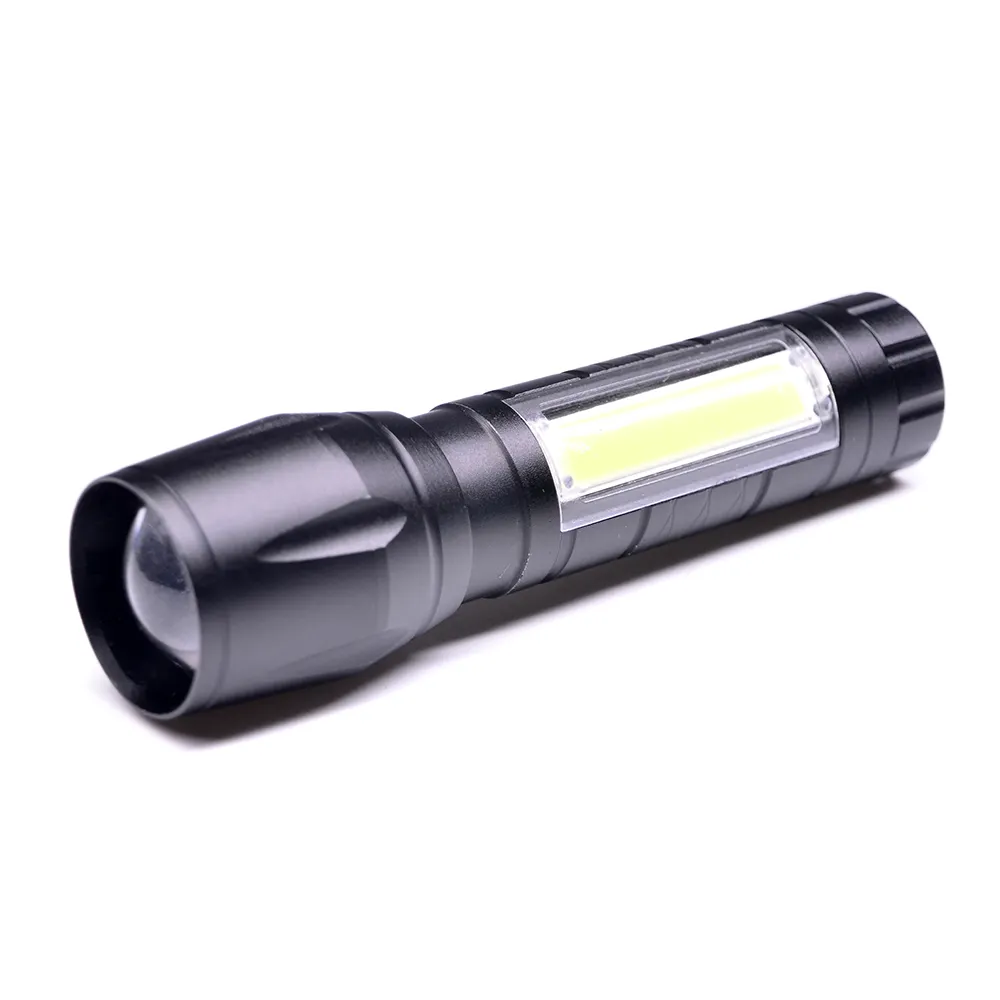 65LMs Aluminium Flashlights House 3 Modes XPE&COB Chinese Led Flash Light Torch Tactical Elite Flashlight with Zoomable Focus