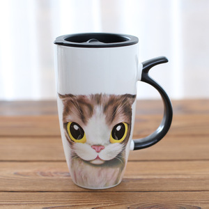 Taza <span class=keywords><strong>de</strong></span> Café <span class=keywords><strong>de</strong></span> Cerámica <span class=keywords><strong>de</strong></span> Porcelana Única con <span class=keywords><strong>Diseño</strong></span> <span class=keywords><strong>de</strong></span> Gato <span class=keywords><strong>de</strong></span> Dibujos Animados Creativo <span class=keywords><strong>de</strong></span> Gran Capacidad <span class=keywords><strong>de</strong></span> 500 ml <span class=keywords><strong>de</strong></span> Zogift con Cuchara en el Asa - Product Image 5